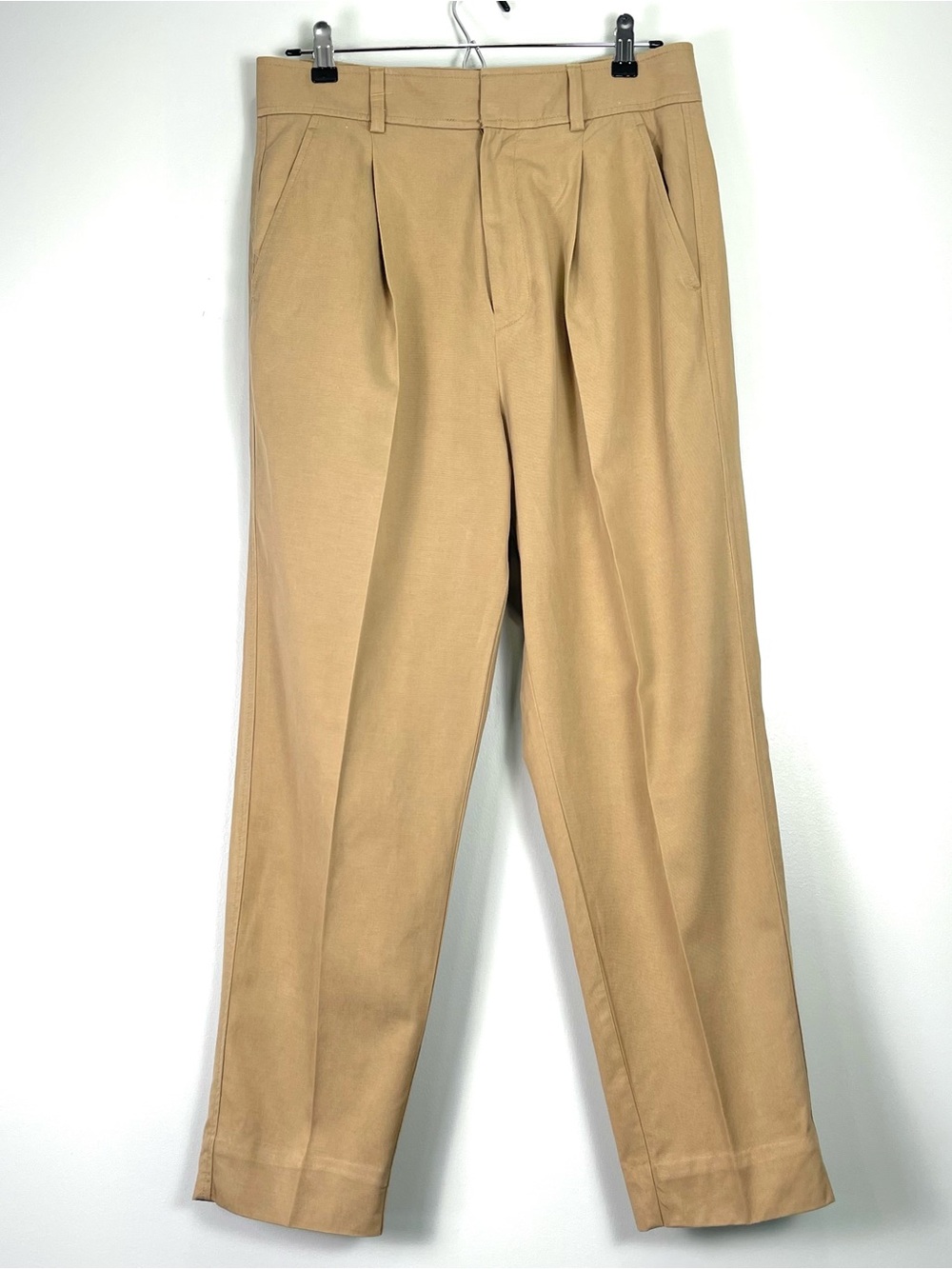 EVERLANE Women's Tan Khaki Pleated Dress Business Pants Size 8